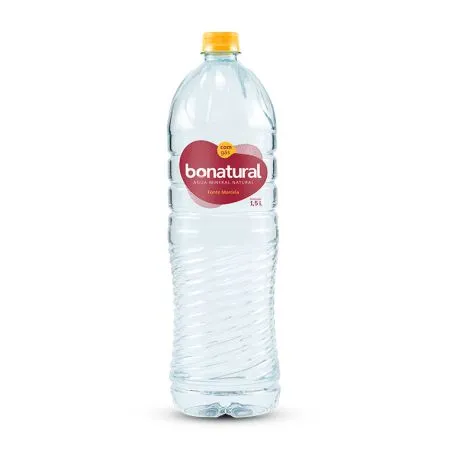Água mineral natural Bonatural - Garrafa 1,5L com gás